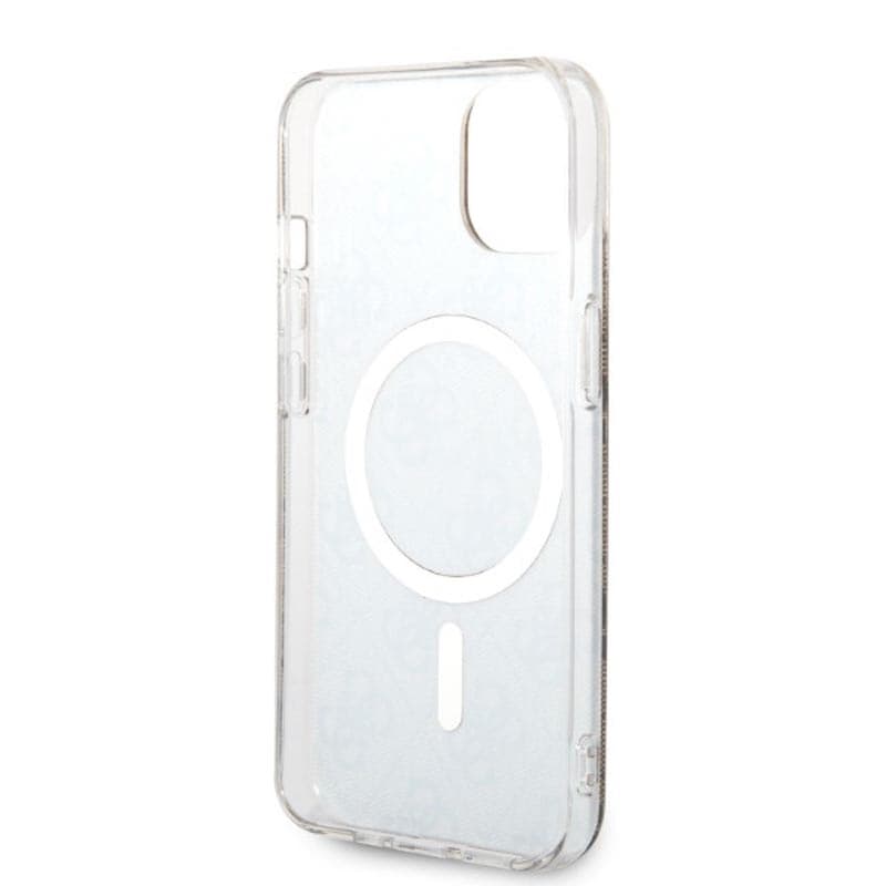 Guess Bundle Pack MagSafe 4G - Set of case for iPhone 14 Plus + MagSafe charger (Brown/Gold) 8