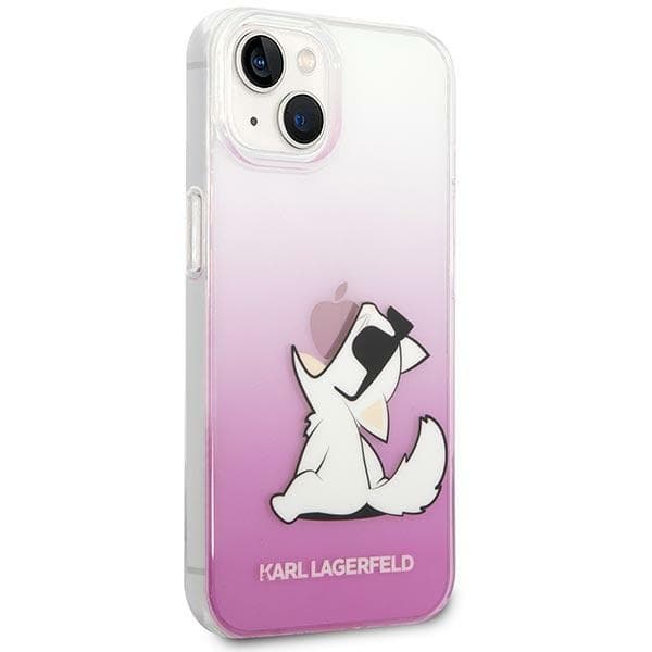 Karl Lagerfeld Leather Perforated Logo Case iPhone 14 Plus (Pink) 2