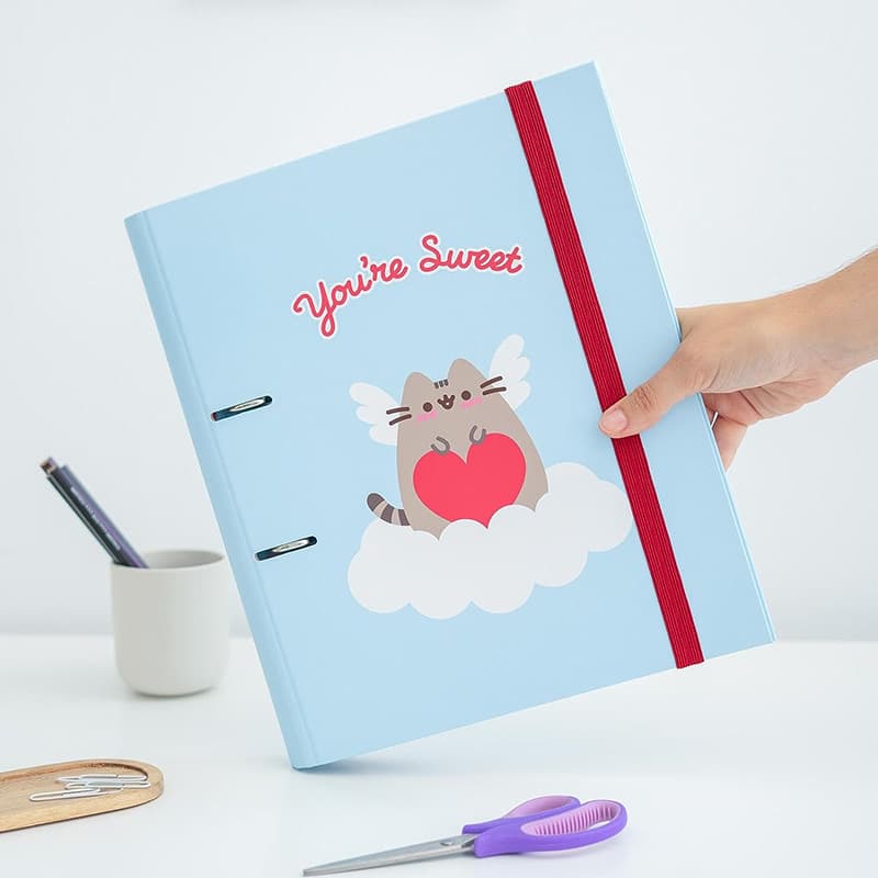 Pusheen - A4 binder from the Purrfect Love collection (2 rings, elastic band) 7