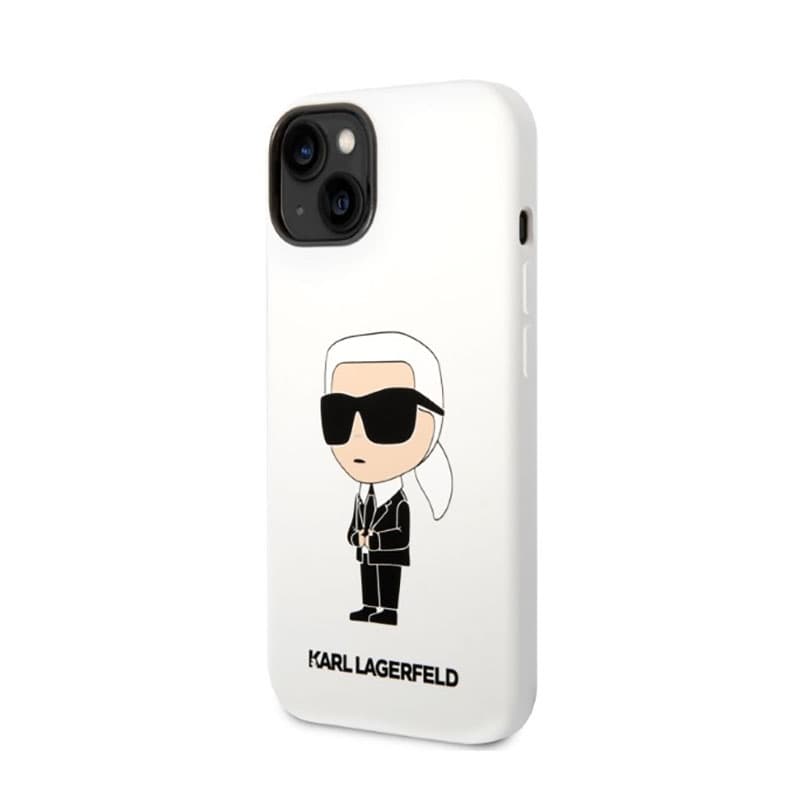 Karl Lagerfeld Silicone NFT Ikonik - Case for iPhone 14 Plus (White) 2