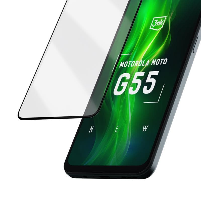 3mk HardGlass Max Lite - Tempered glass for Motorola Moto G55 5G (Black) 4