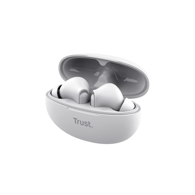 Trust Yavi - Wireless In-Ear Bluetooth TWS Earbuds with Charging Case & ENC (White) 4