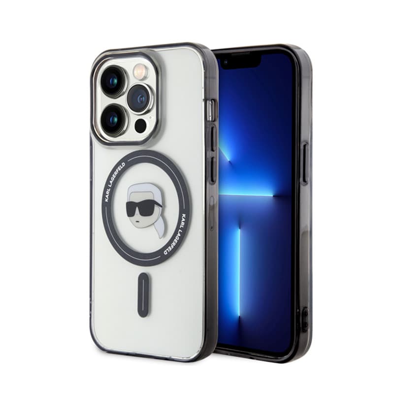 Karl Lagerfeld IML Karl Head MagSafe - Case fir iPhone 15 Pro (Transparent) 1