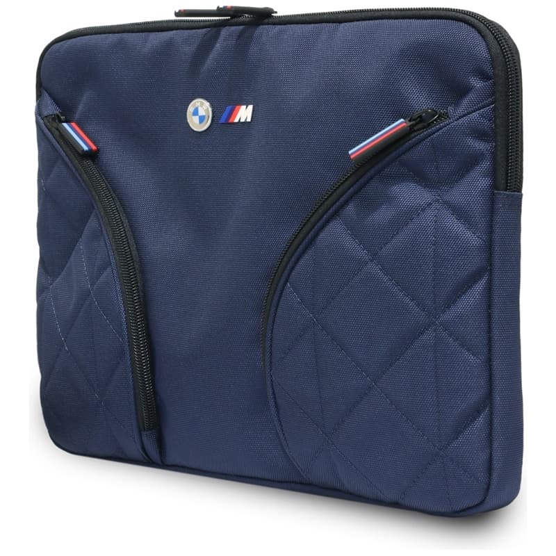 BMW Nylon Pockets & Metal Logo - 14" Notebook Case (Navy Blue) 2