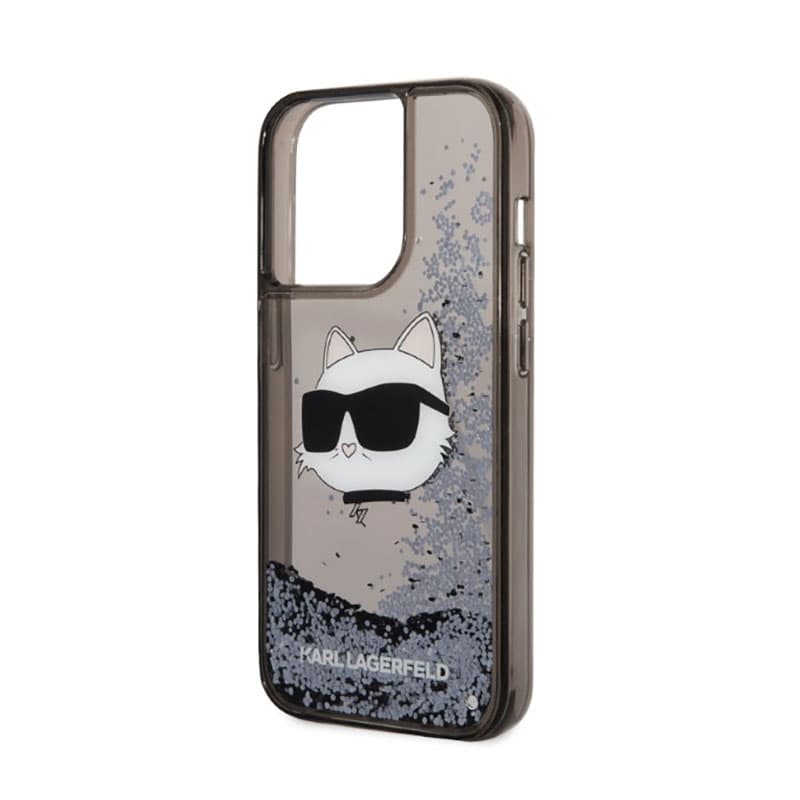 Karl Lagerfeld Liquid Glitter NFT Choupette Head - Case for iPhone 14 Pro Max (Black) 6