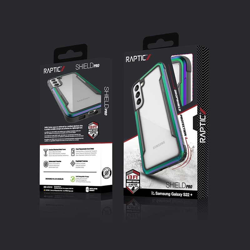 X-Doria Raptic Shield Pro - Case for Samsung Galaxy S22+ 5G (Antimicrobial Protection) (Iridescent) 7