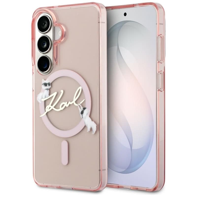 Karl Lagerfeld IML KC Script MagSafe - Samsung Galaxy S26 Case (Pink) 1