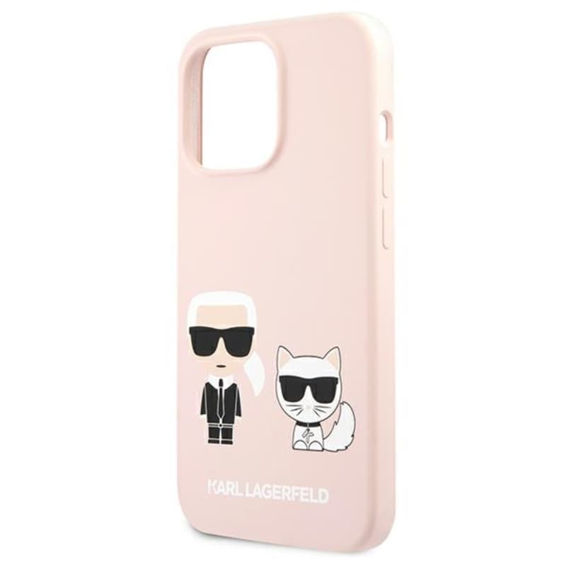 Karl Lagerfeld Silicone Karl & Choupette - Case for iPhone 13 Pro (Pink) 6