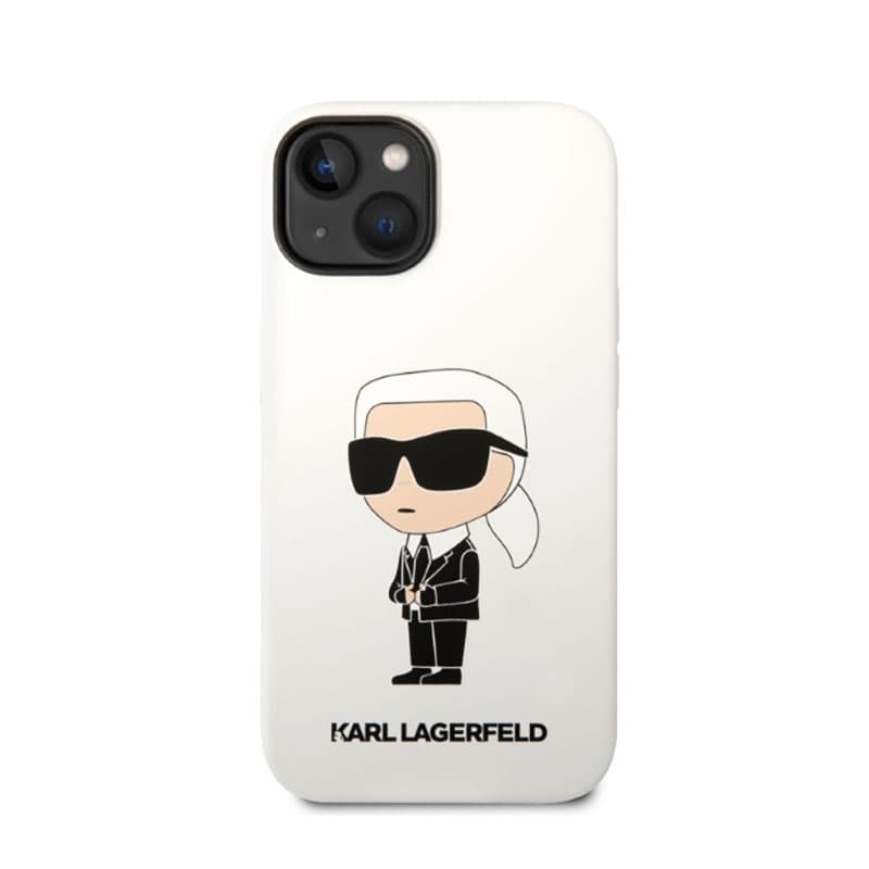 Karl Lagerfeld Silicone NFT Ikonik - Case for iPhone 14 Plus (White) 3