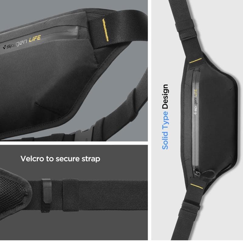 Spigen KD411 Waist Bag Klasden - Phone Pouch / Waist Bag (Black) 8