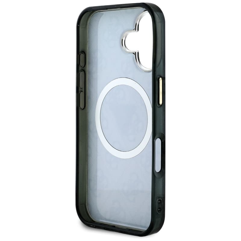 Guess IML Metal Glitter 4G Circle Triangle MagSafe - Case for iPhone 16 (black) 7