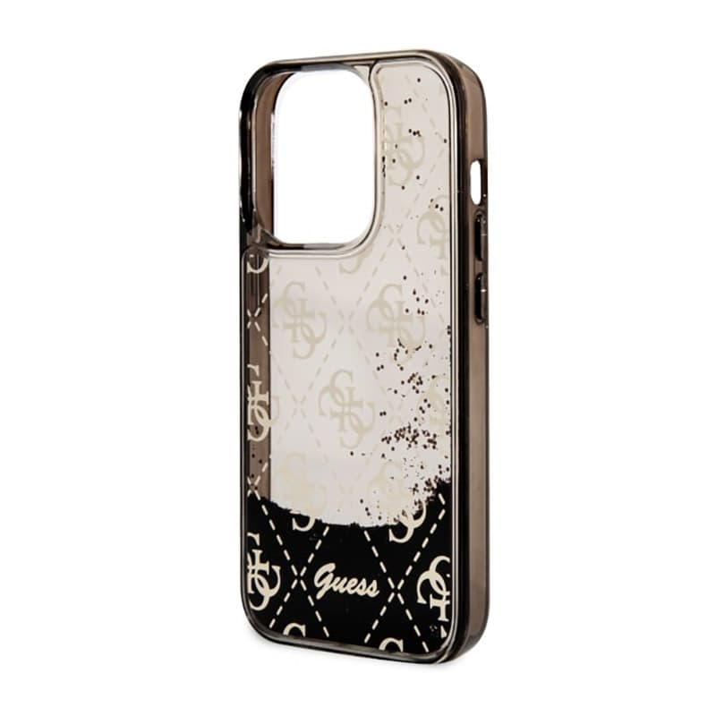 Guess Liquid Glitter Transculent 4G - Case for iPhone 14 Pro (Black) 6