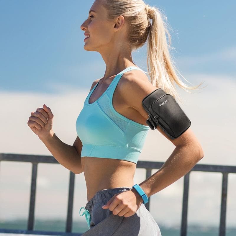 Spigen A702 Dynamic Shield Armband - Case / Sports Armband for Smartphone up to 6.9" (Black) 6
