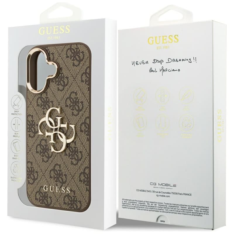 Guess 4G Big 4G Classic Logo - Case iPhone 17 (Brown / Gold) 8