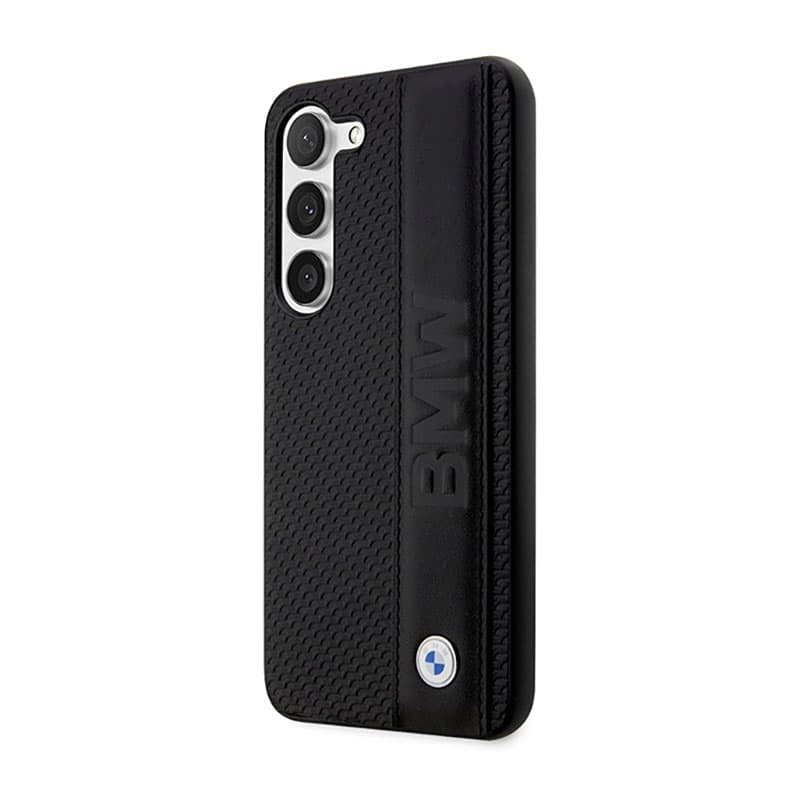 BMW Leather Textured & Stripe - Case for Samsung Galaxy S23 (Black) 2