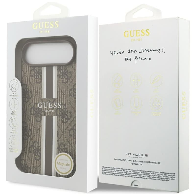 Guess 4G Printed Stripes MagSafe - Case iPhone Air (brown) 8