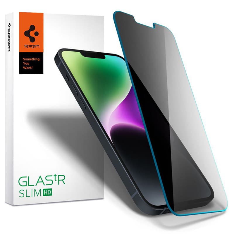Spigen Glas.TR Slim - Tempered glass with privacy filter for iPhone 14 / iPhone 13 Pro / iPhone 13 1