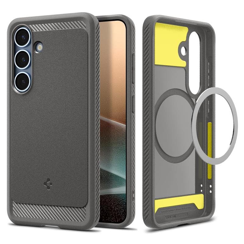 Spigen Rugged Armor Mag MagSafe - Case for Samsung Galaxy S25 (Marble Grey) 2
