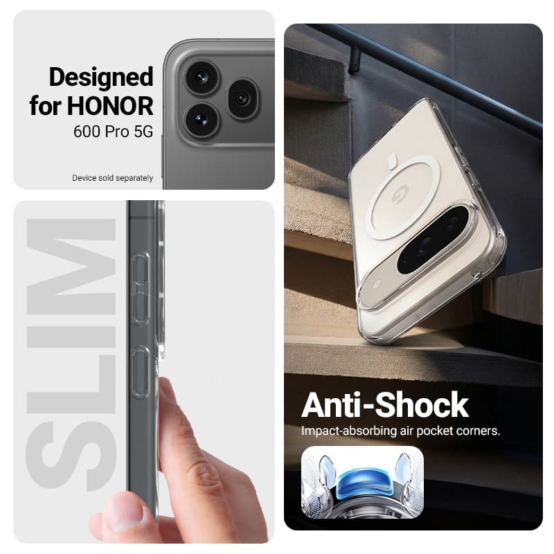 Crong Hybrid Clear Magnetic - MagSafe Honor 600 Pro 5G Case (Transparent) 2