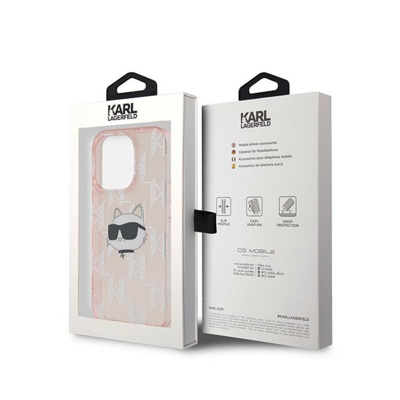 Karl Lagerfeld IML Choupette Head & Monogram - iPhone 13 Pro Case (pink) 8