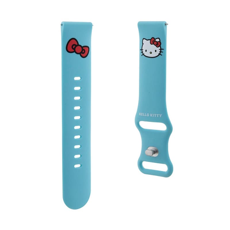 Hello Kitty Silicone Kitty Head - Universal strap for smartwatch 20 mm (blue) 3