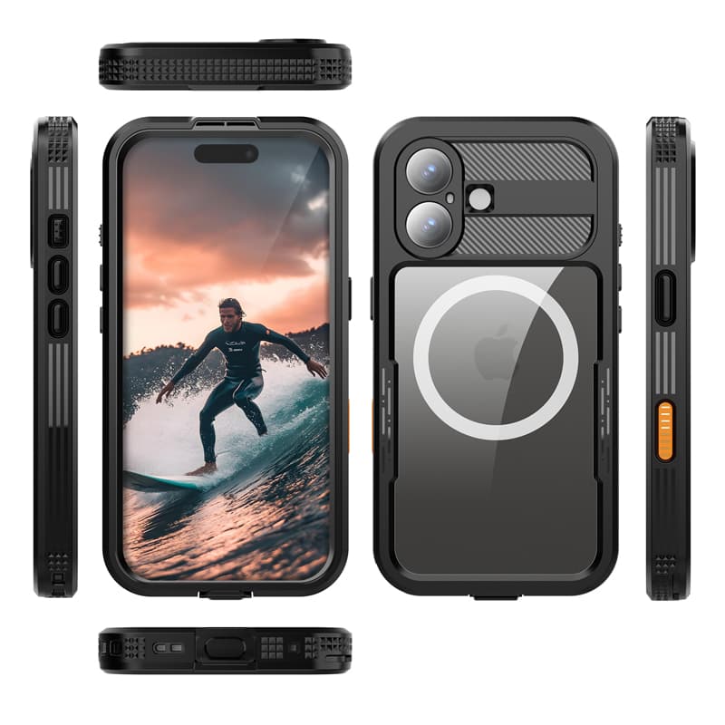 Crong Seal Cover - IP68 Waterproof Case for iPhone 17 (Black) 2