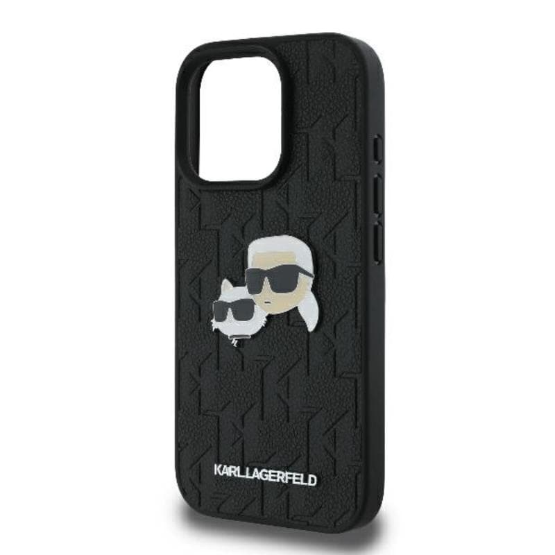 Karl Lagerfeld Monogram Karl & Choupette Head Pin - Case for iPhone 16 Pro (black) 6