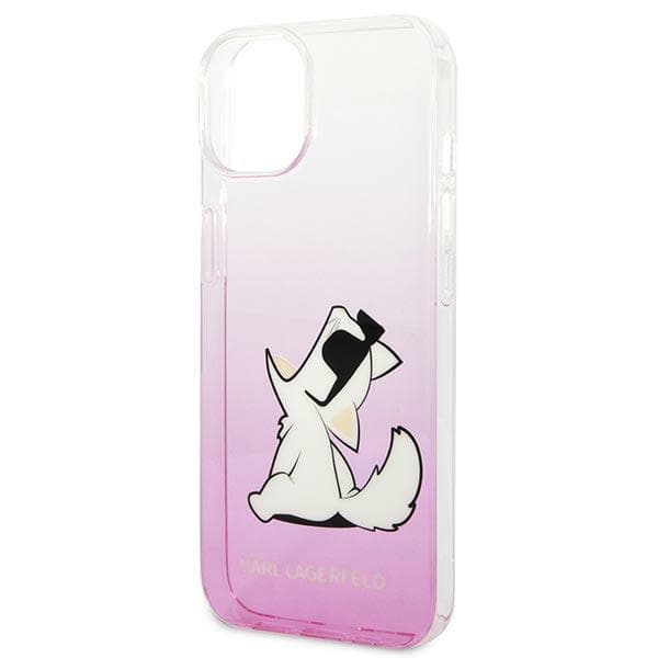 Karl Lagerfeld Leather Perforated Logo Case iPhone 14 Plus (Pink) 4