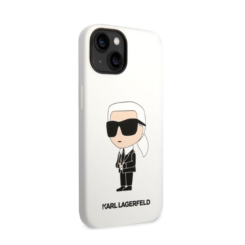 Karl Lagerfeld Silicone NFT Ikonik - Case for iPhone 14 Plus (White) 4