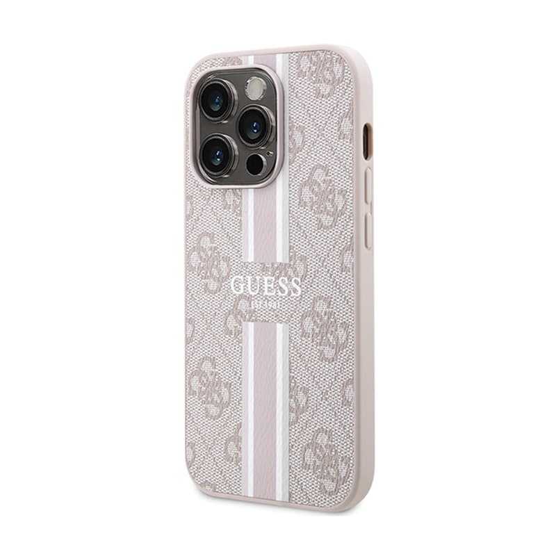 Guess 4G Printed Stripes MagSafe - iPhone 15 Pro Case (pink) 2