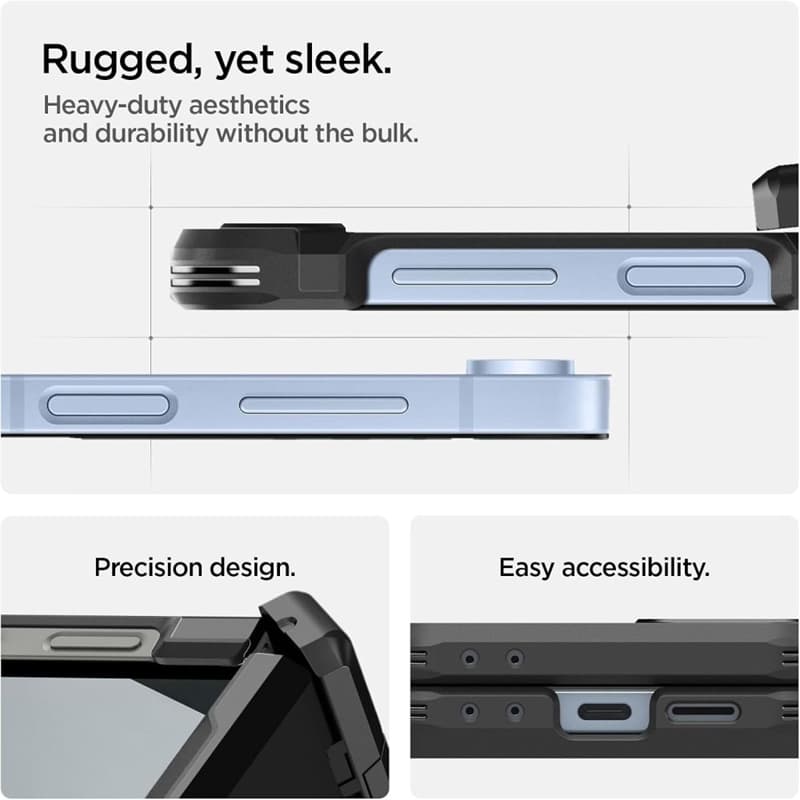 Spigen Tough Armor Pro Mag MagSafe - Case for Samsung Galaxy Z Flip 6 / 7 FE (Black) 5