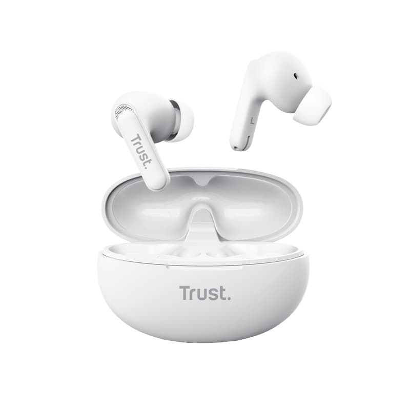 Trust Yavi - Wireless In-Ear Bluetooth TWS Earbuds with Charging Case & ENC (White) 6
