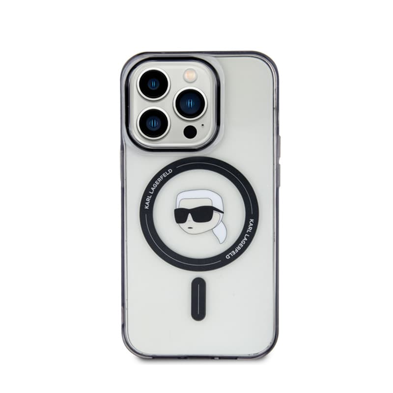 Karl Lagerfeld IML Karl Head MagSafe - Case fir iPhone 15 Pro (Transparent) 3