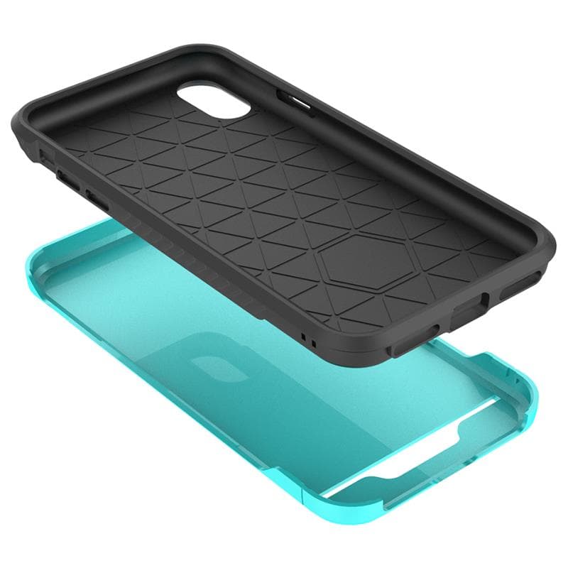 Zizo Star Diamond Hybrid Cover for iPhone X (Teal/Black) 3
