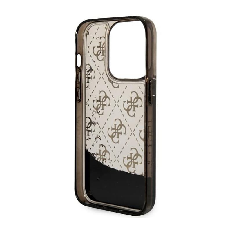 Guess Liquid Glitter Transculent 4G - Case for iPhone 14 Pro (Black) 7