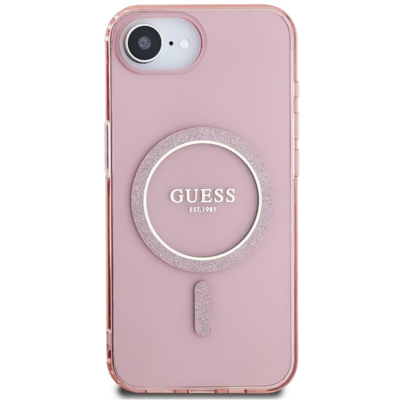 Guess IML Glitter Circle MagSafe - Case for iPhone 16e (pink) 3