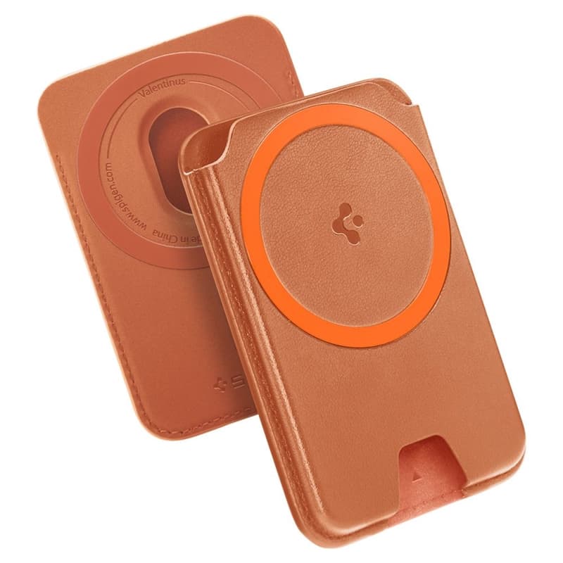 Spigen Valentinus MagFit + MagSafe - Magnetic Wallet (Metallic Orange) 4