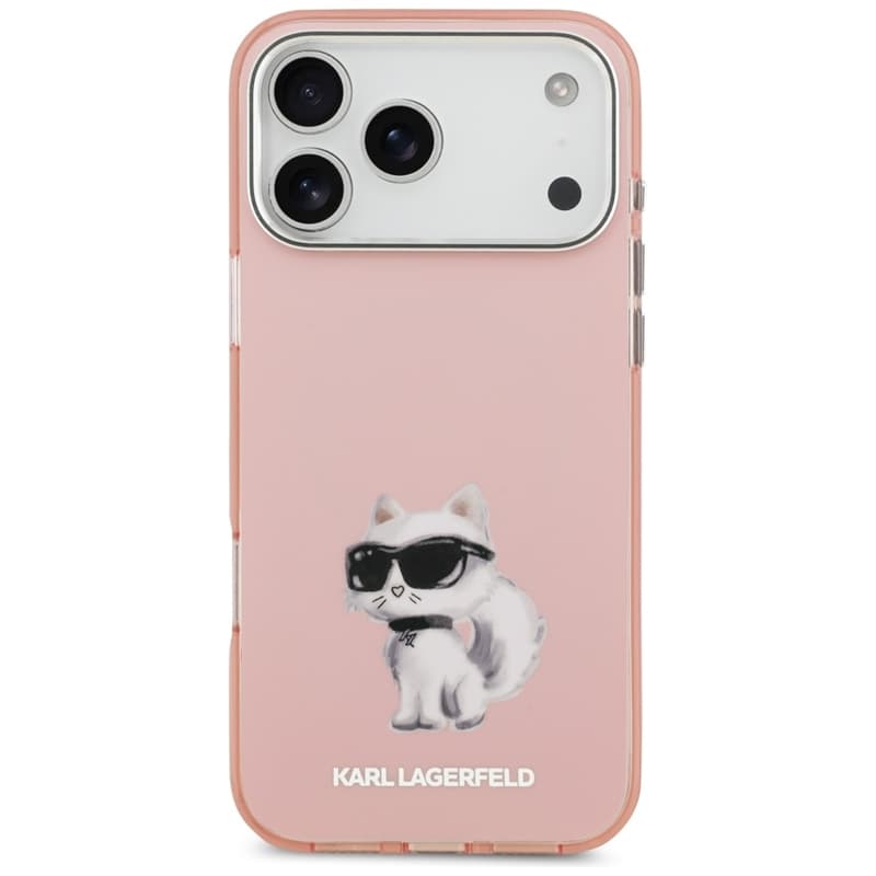 Karl Lagerfeld IML Aquarelle Choupette & Logo MagSafe - Case iPhone 17 Pro (Pink) 3