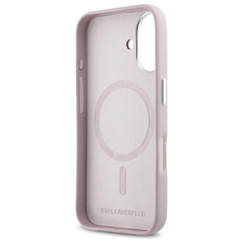 Karl Lagerfeld FW Metal Plate MagSafe - Case for iPhone 16 (pink) 7