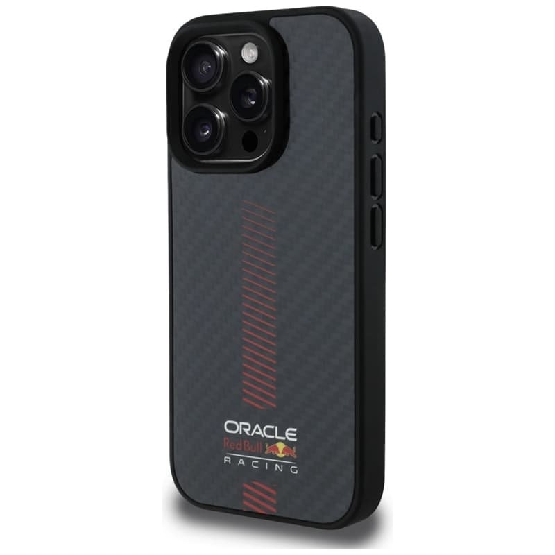 Red Bull Carbon Fiber Power Bar MagSafe - iPhone 16 Pro Case (Black) 2