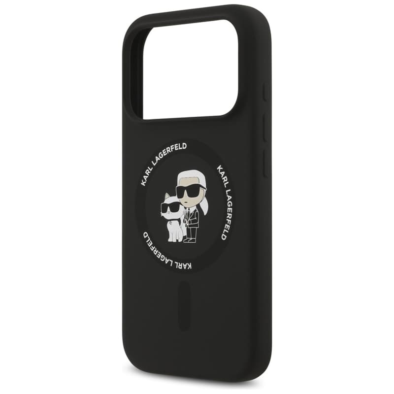 Karl Lagerfeld Silicone Karl & Choupette Ring MagSafe - Case iPhone 17 Pro (black) 6