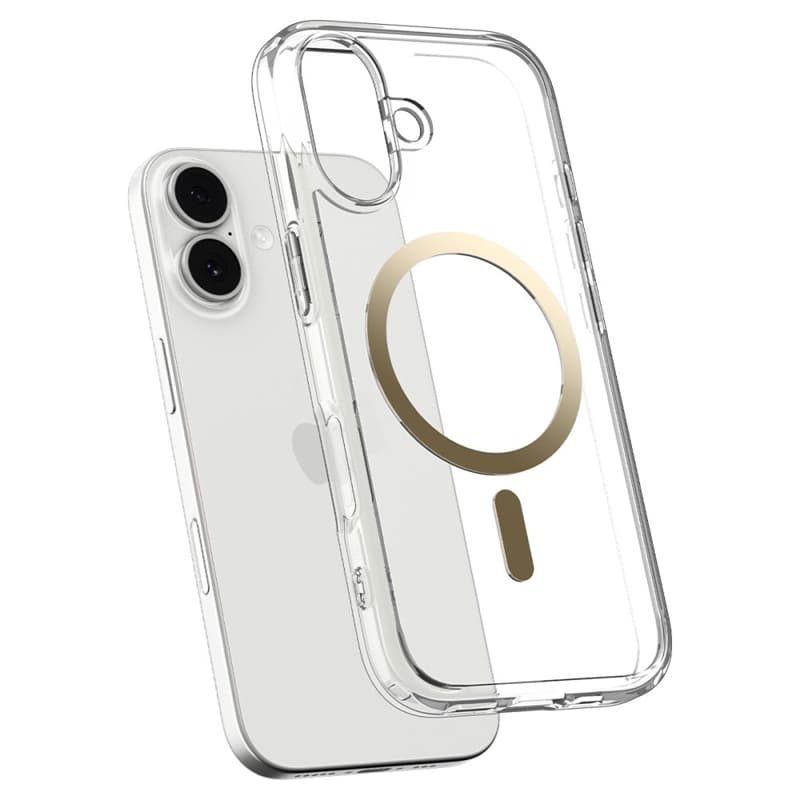 Spigen Ultra Hybrid Mag MagSafe - Case for iPhone 17 (Clear/Gold)   4