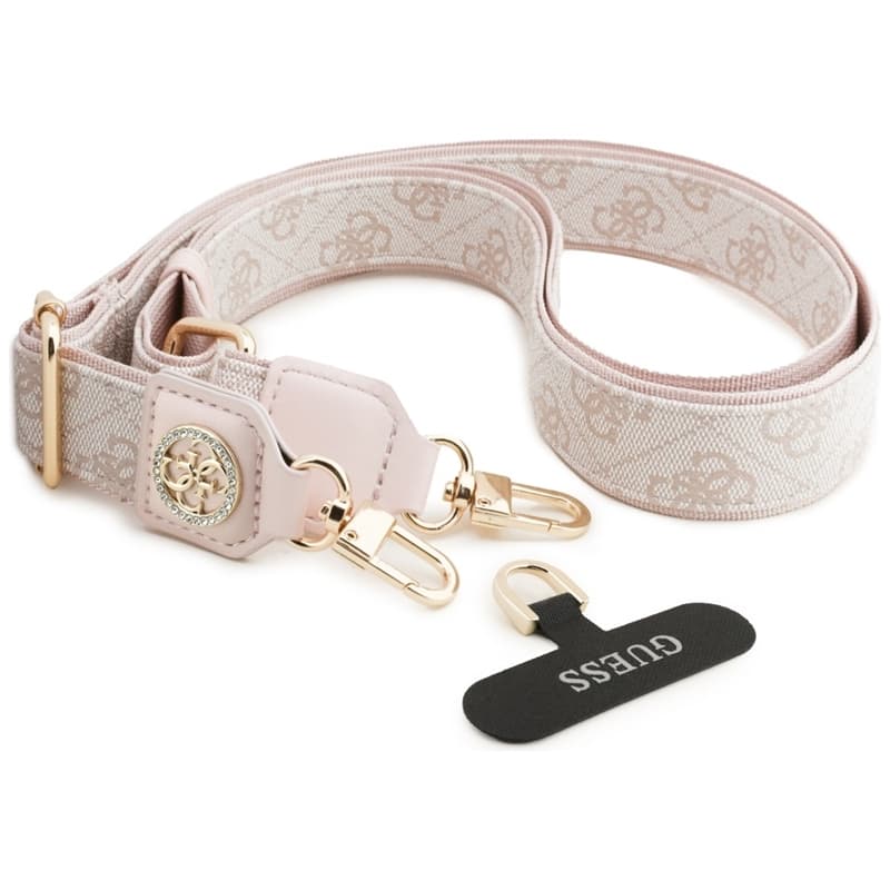 Guess Universal Crossbody Strap 4G Tether Patch Strass Metal Logo - Universal Phone Strap / Lanyard (Pink) 2