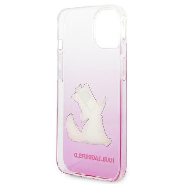 Karl Lagerfeld Leather Perforated Logo Case iPhone 14 Plus (Pink) 5