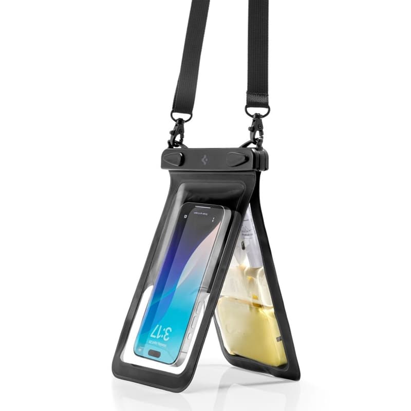 Spigen A603 Universal Waterproof Case - Waterproof Case for Smartphones up to 6.9" (Black) 2