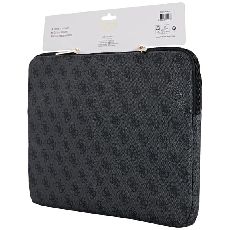 Guess 4G Zipper Pocket Triangle Logo Sleeve - Laptop Sleeve 14" (black) 5