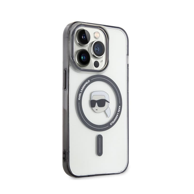 Karl Lagerfeld IML Karl Head MagSafe - Case fir iPhone 15 Pro (Transparent) 4