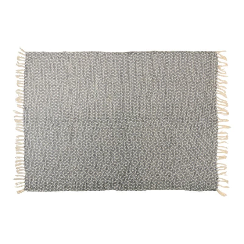 Arti Casa - Diamond Pattern Cotton Blanket 130x170 cm (Blue / White) 2