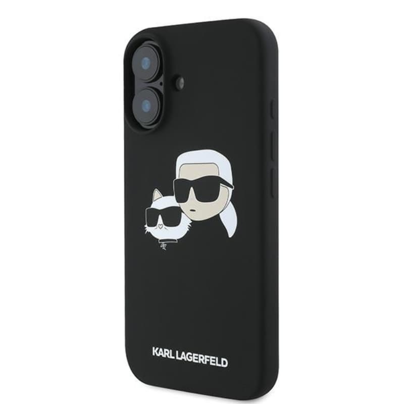 Karl Lagerfeld Silicone Double Heads Print MagSafe - Case iPhone 16 Plus (black) 2