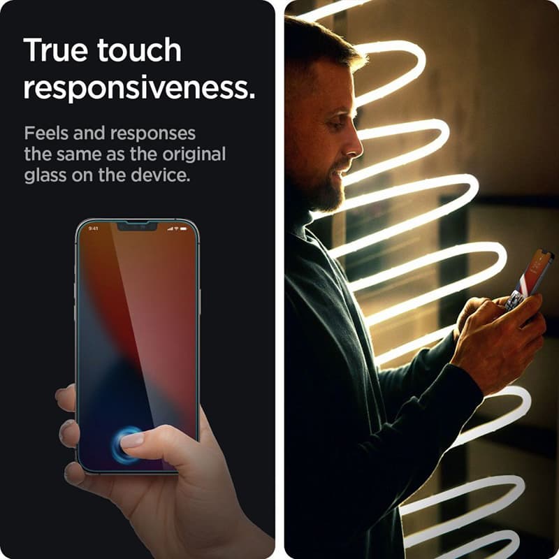 Spigen Glas.TR Slim - Tempered glass with privacy filter for iPhone 14 / iPhone 13 Pro / iPhone 13 3
